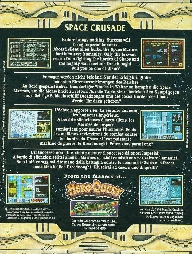 Space Crusade box back