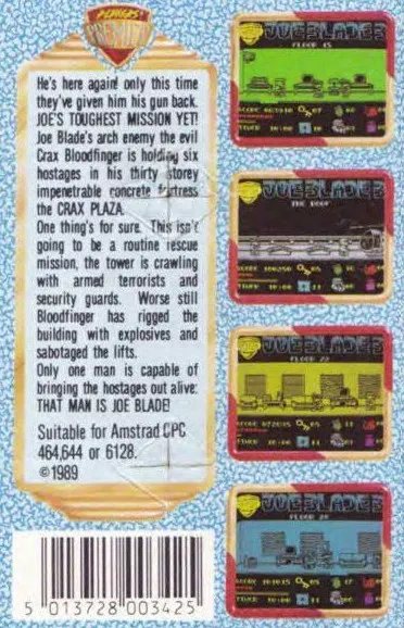 Joe Blade III box back