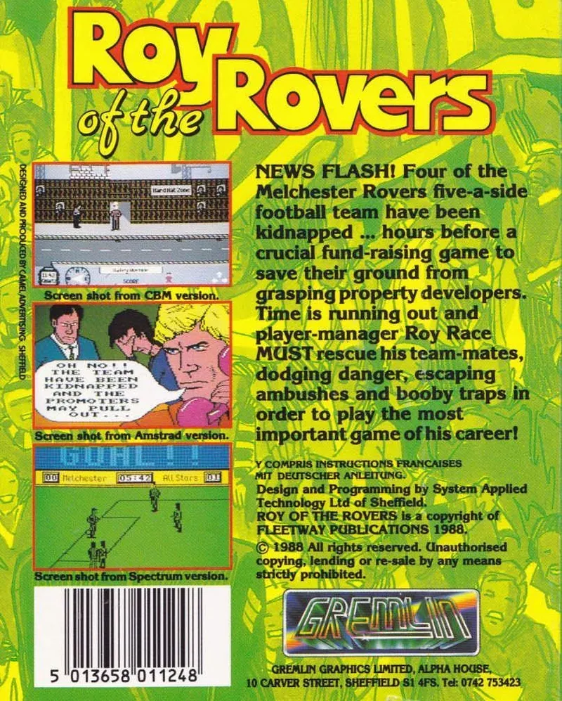 Roy of the Rovers box back