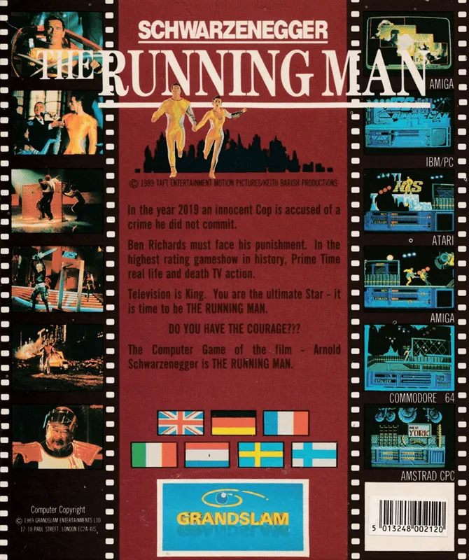 The Running Man box back