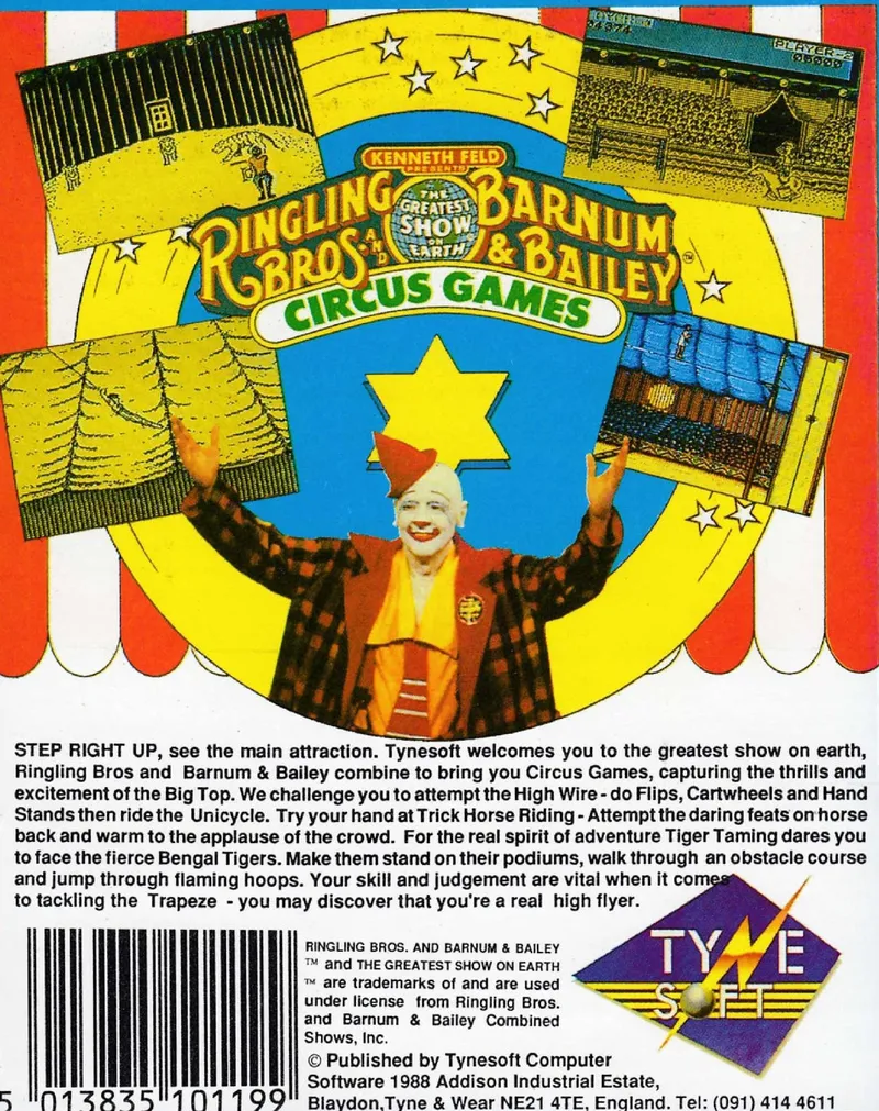 Circus Games box back