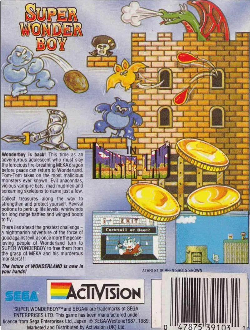 Super Wonder Boy in Monster Land box back