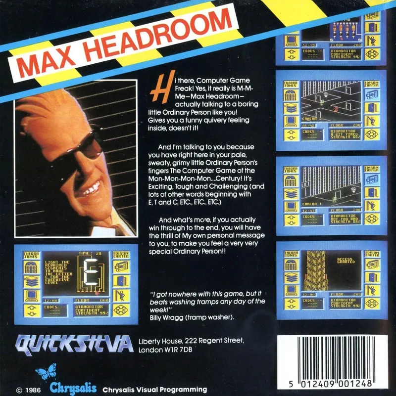Max Headroom box back