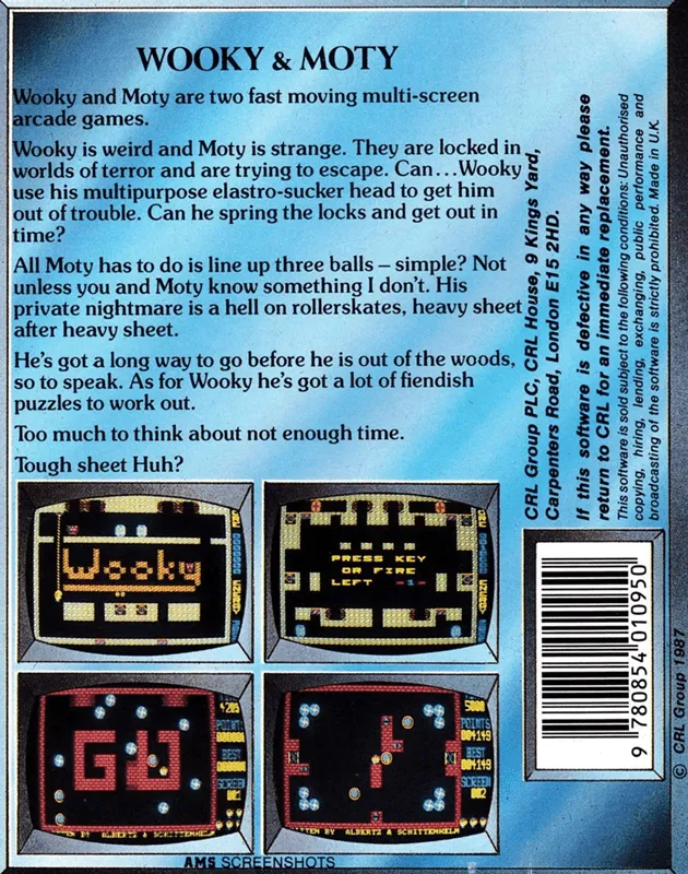Wooky and Moty box back