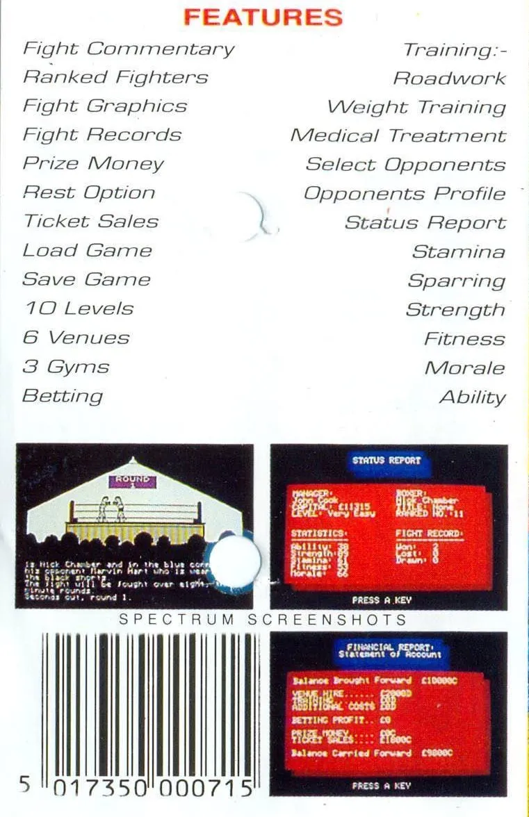 The Boxer box back