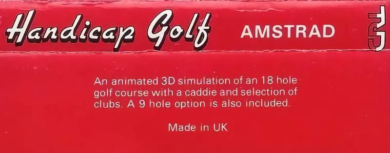 Handicap Golf box back