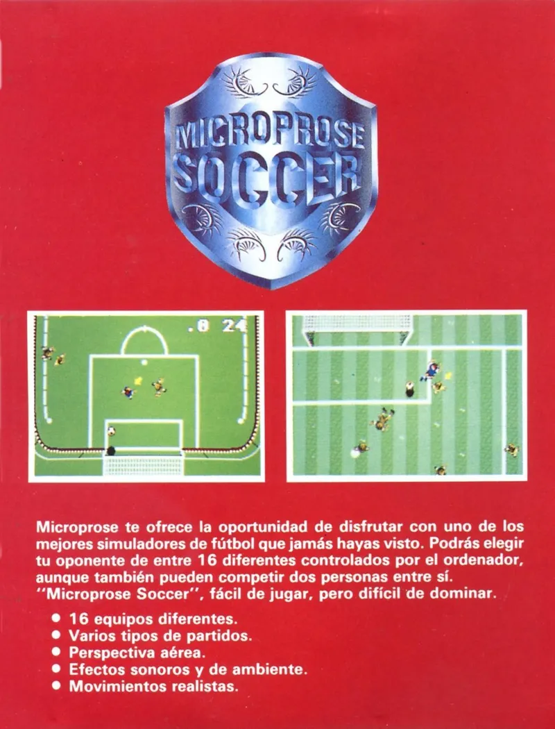 Microprose Soccer box back