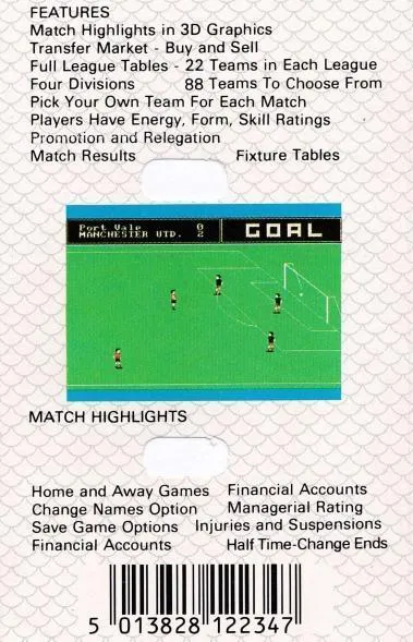 Big League Soccer box back
