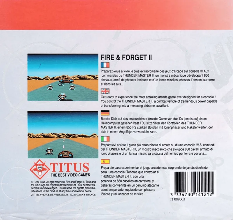 Fire & Forget II box back