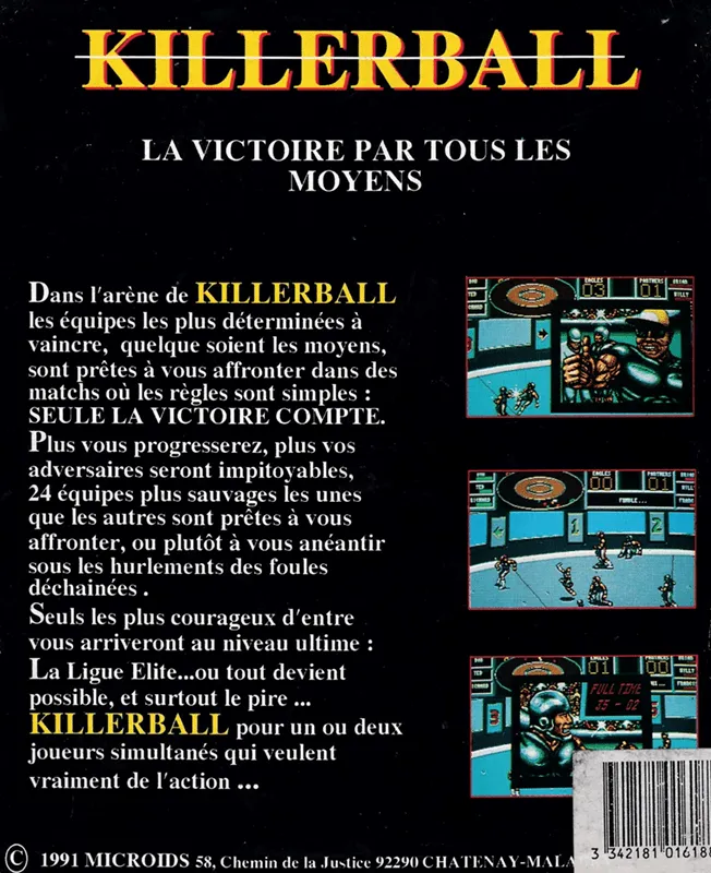 Killer Ball box back