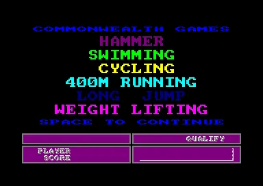 Commonwealth Games screenshot