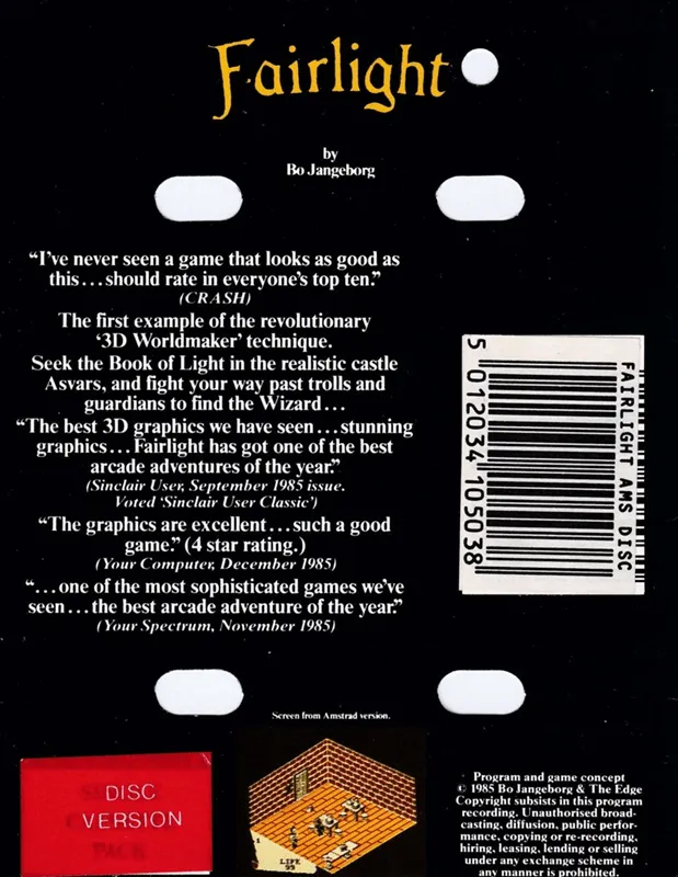 Fairlight: A Prelude box back