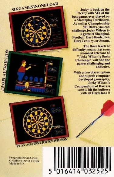 Jocky Wilson's Compendium of Darts box back