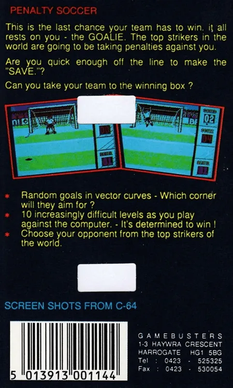 Penalty Soccer box back