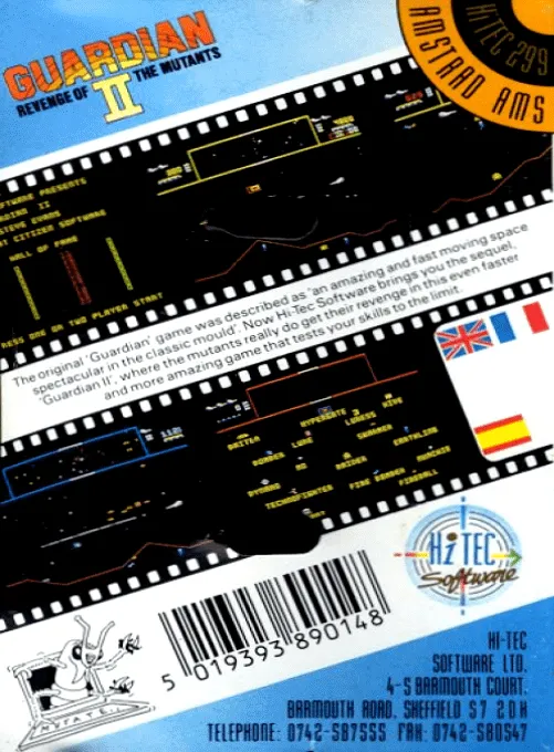 Guardian II: Revenge of the Mutants box back