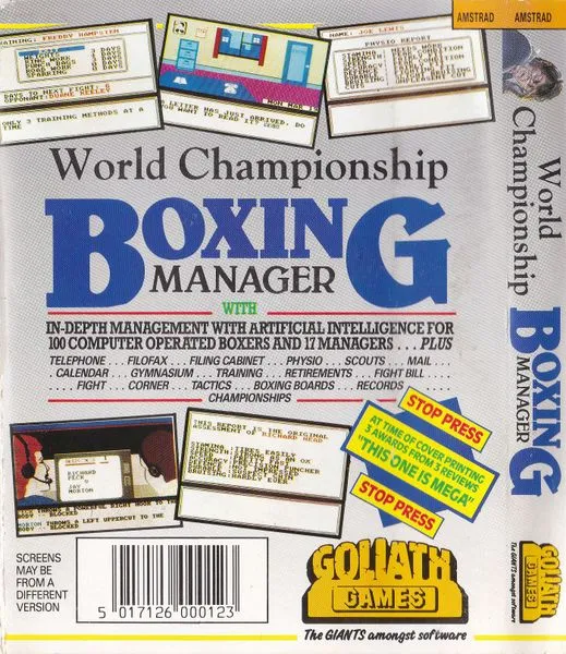 World Championship Boxing Manager box back