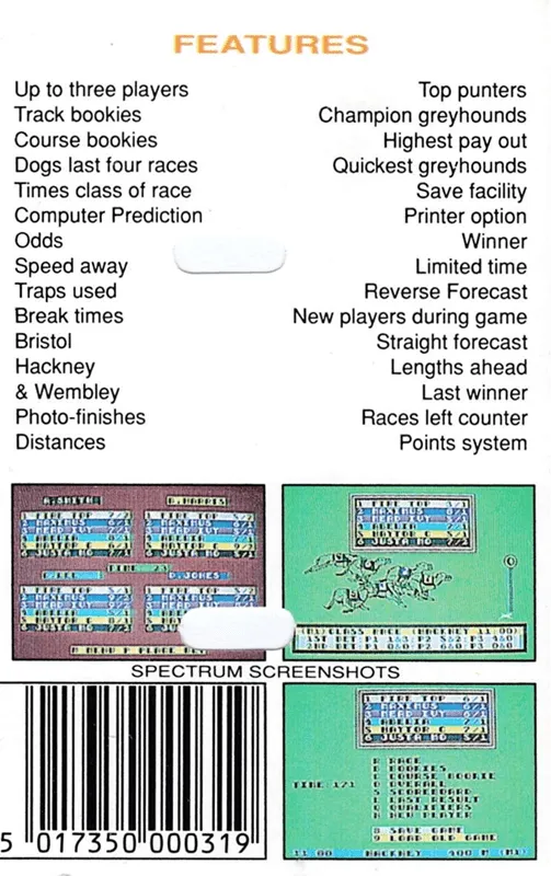 Wembley Greyhounds box back