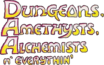 Dungeons, Amethysts, Alchemists logo