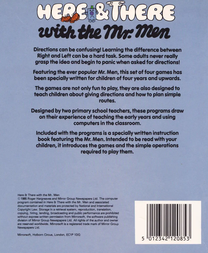 Here & There with the Mr. Men box back