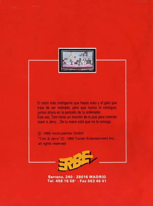 Tom & Jerry box back