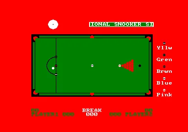 Backdrop artwork for Professional Snooker Simulator