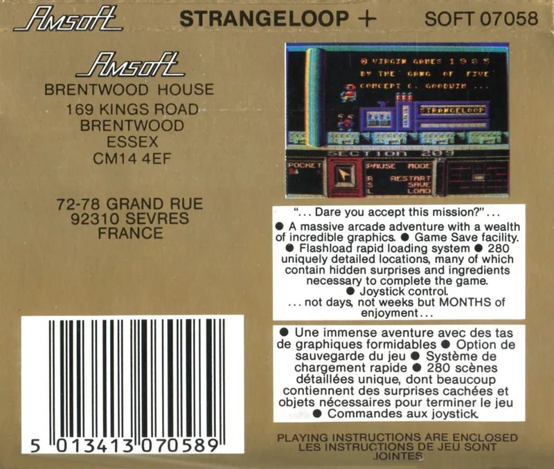 Strangeloop Plus box back