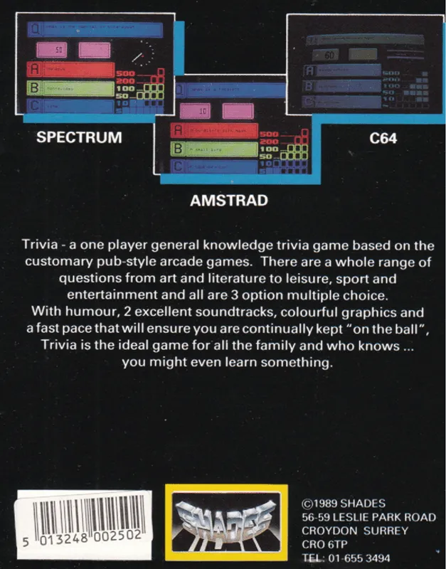 Trivia box back
