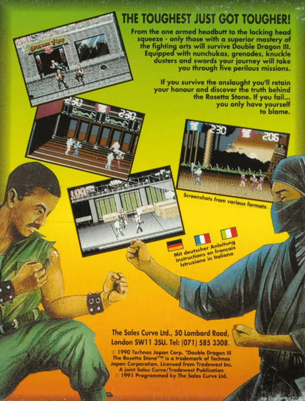 Double Dragon (Animagic) box back