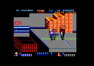 Backdrop artwork for Double Dragon (Animagic)