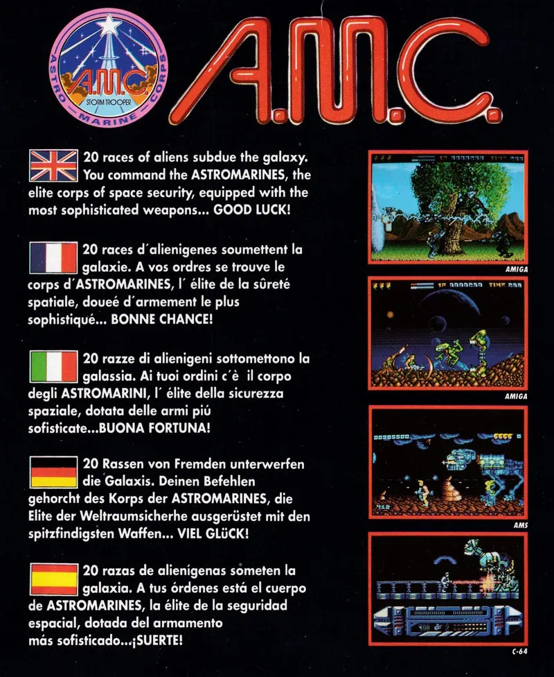 Astro Marine Corps box back