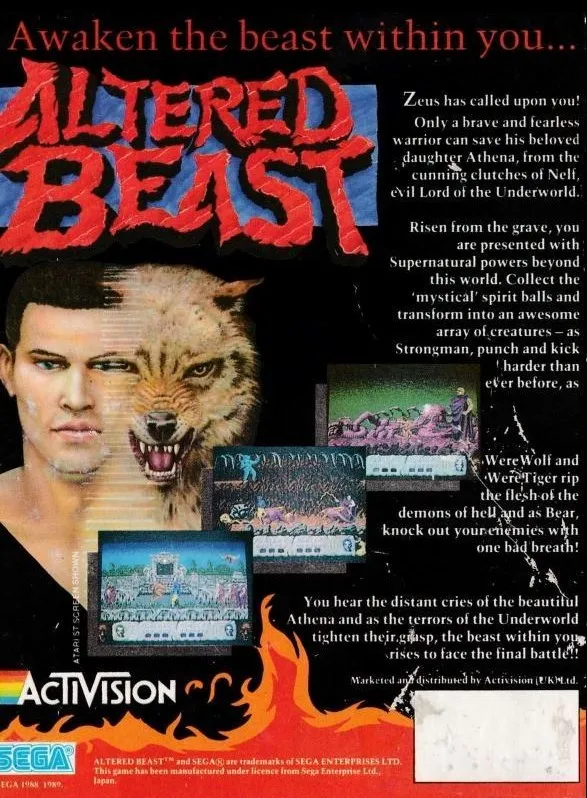 Altered Beast box back