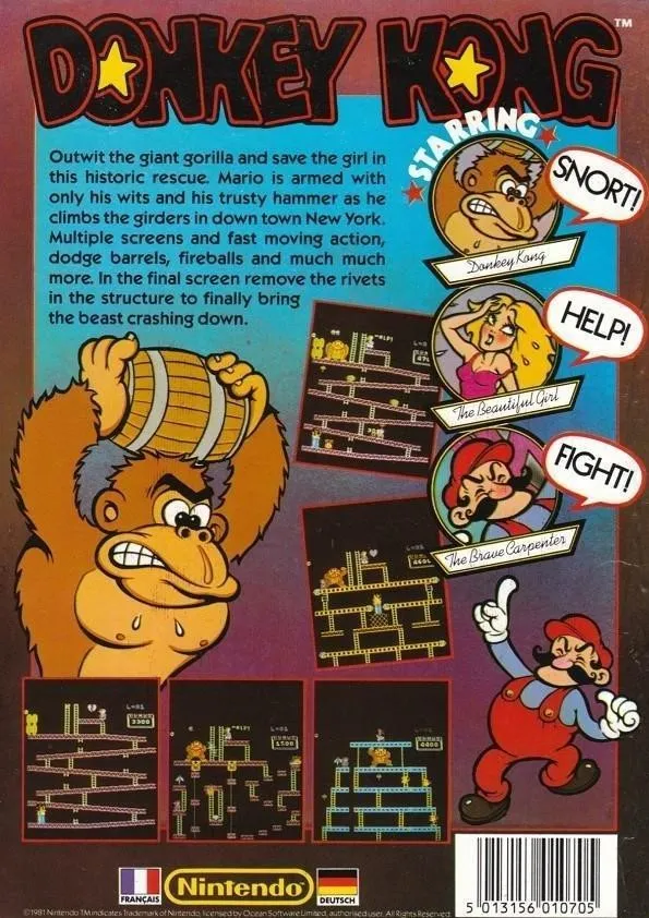 Donkey Kong box back