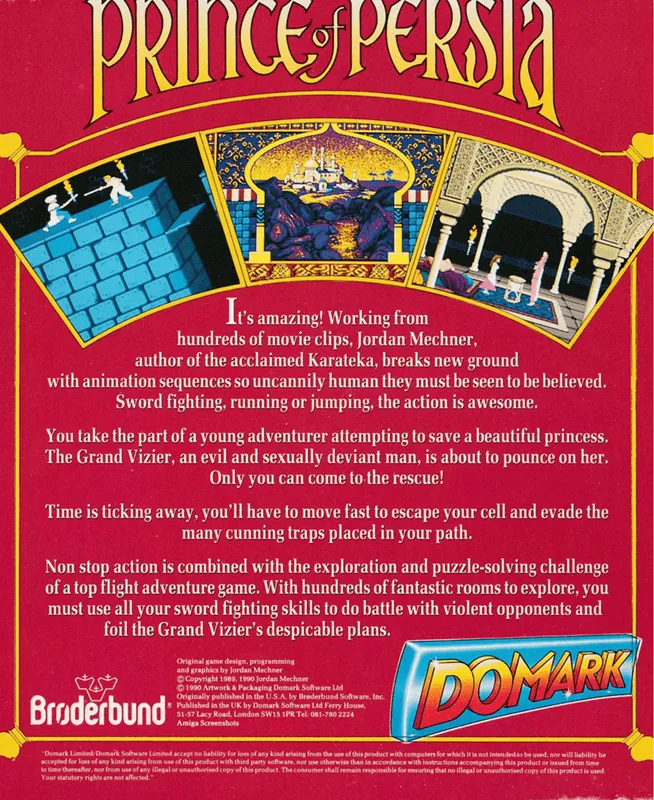 Prince of Persia box back