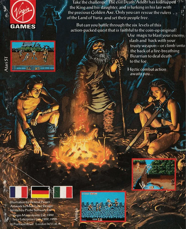 Golden Axe box back