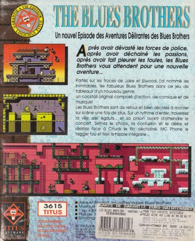 The Blues Brothers box back