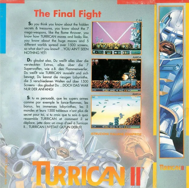 Turrican II: The Final Fight box back