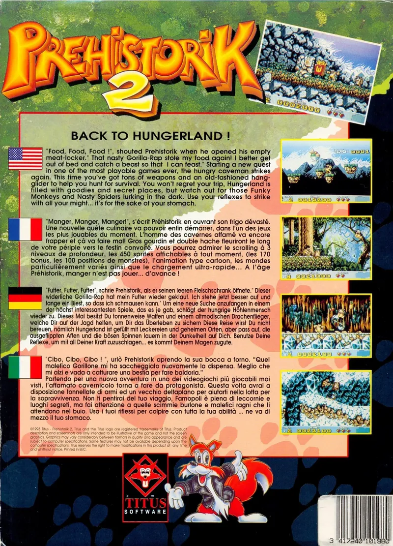 Prehistorik 2 box back