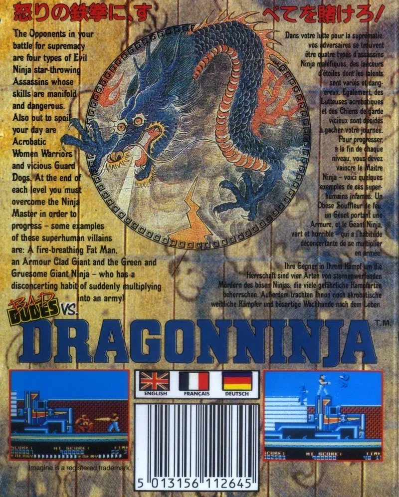 Dragon Ninja box back