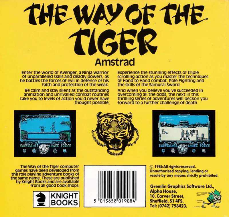 The Way of the Tiger box back