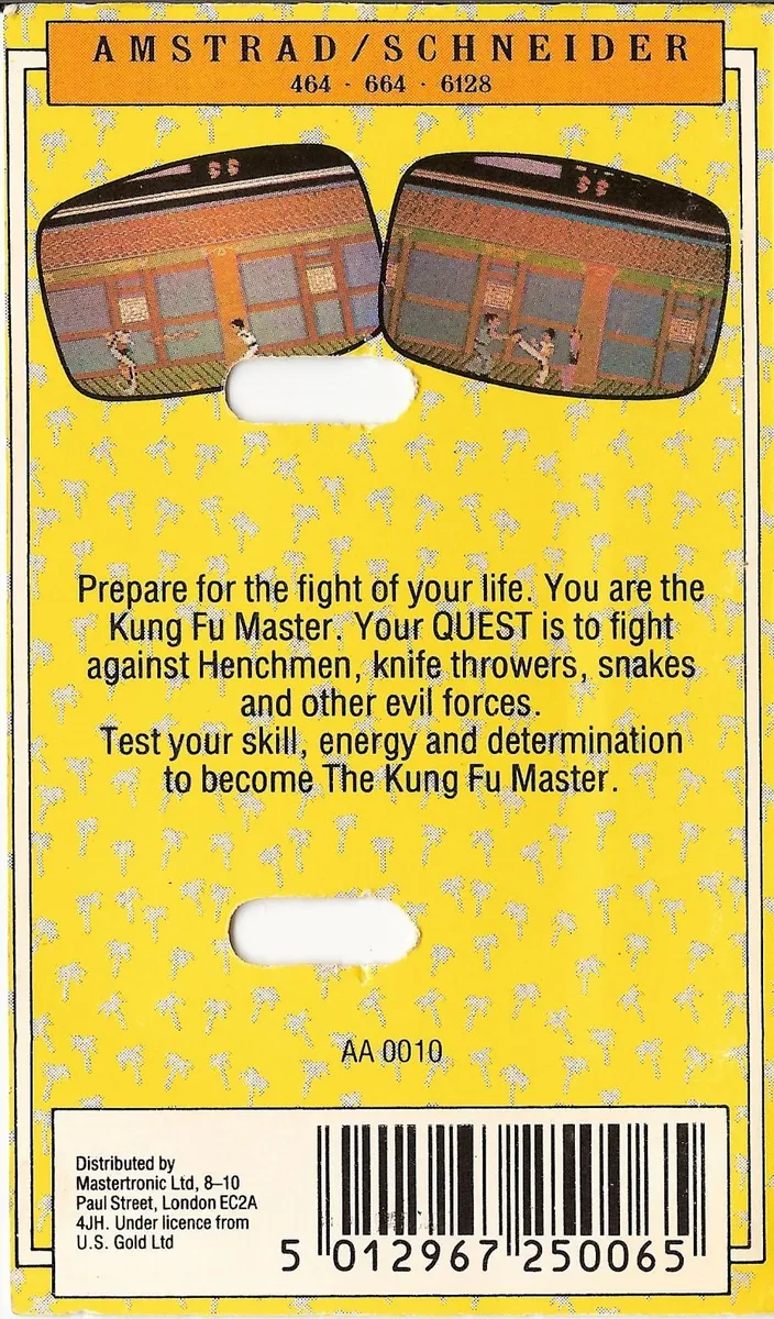 Kung-Fu Master box back