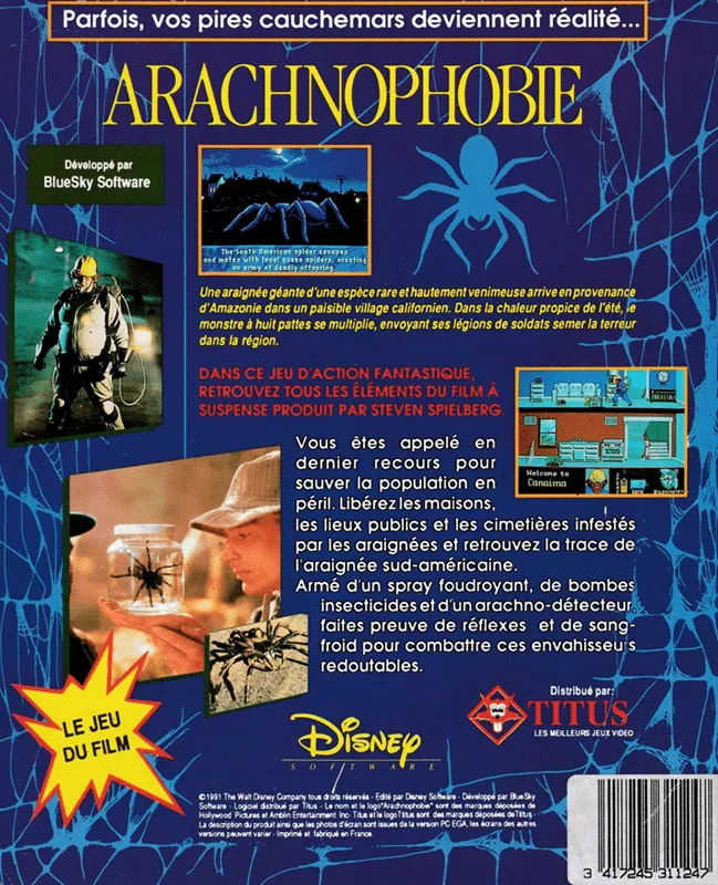 Arachnophobia box back