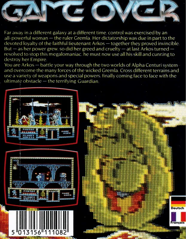 Game Over box back