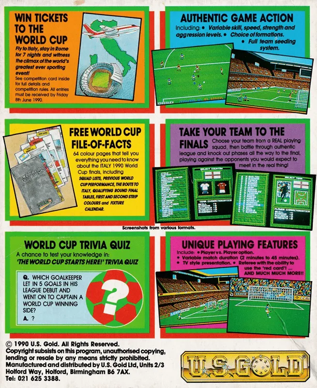 Italy 1990 box back
