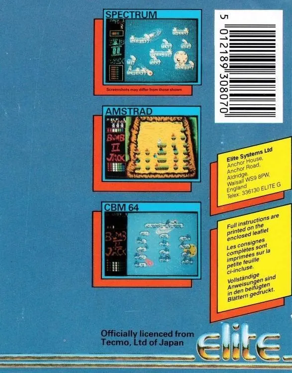 Bomb Jack II box back
