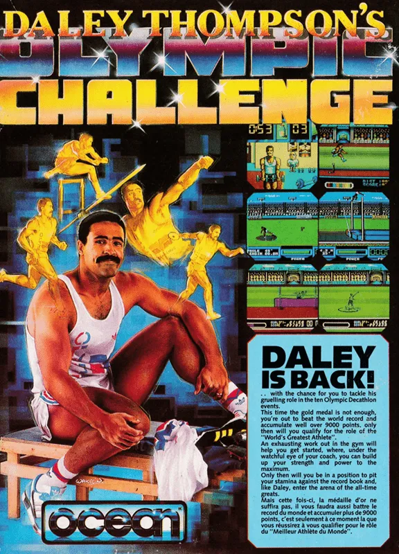 Daley Thompson's Olympic Challenge box back