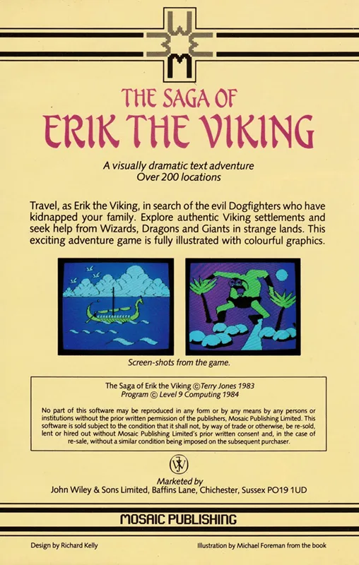 The Saga of Erik the Viking box back