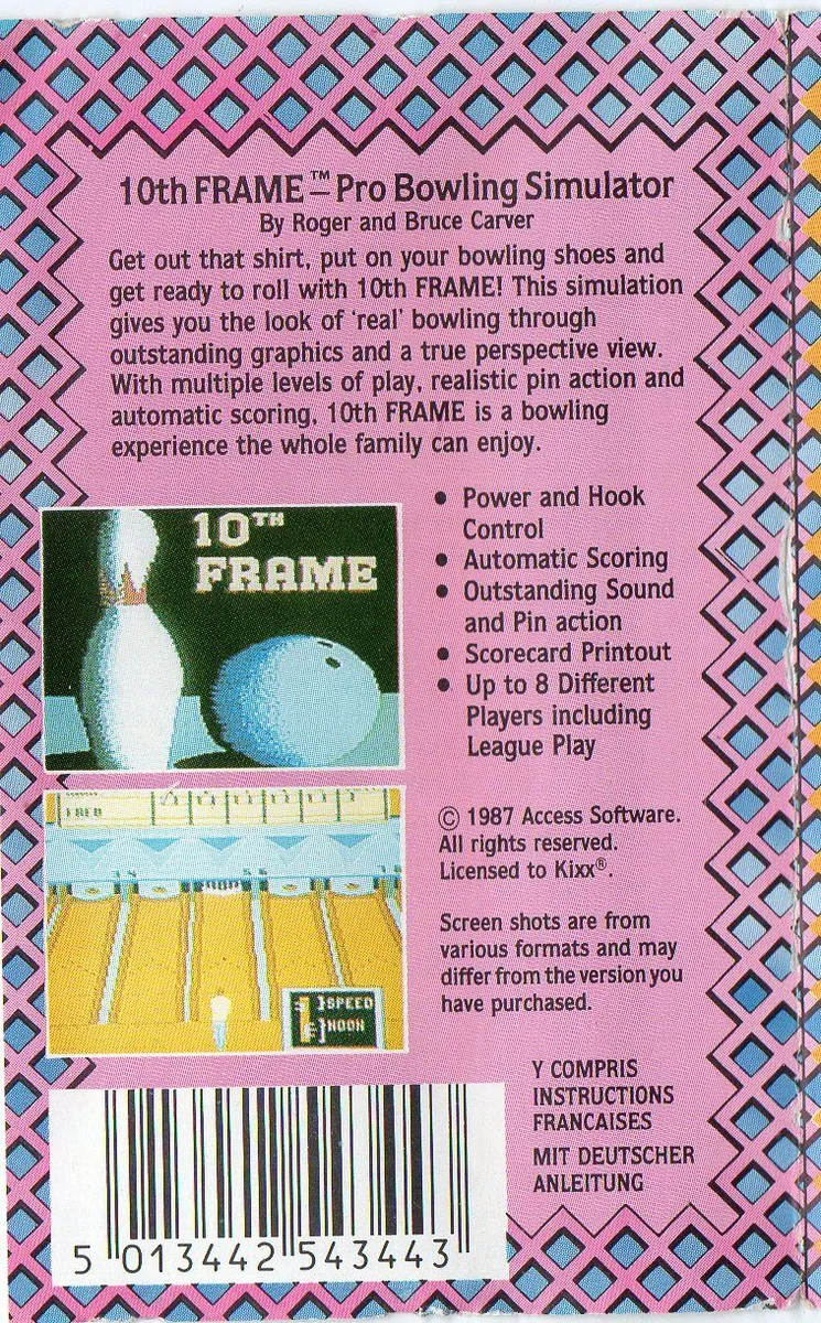 10th Frame box back