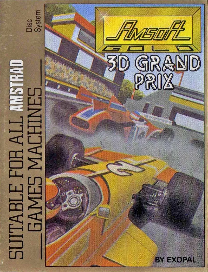 3D Grand Prix cover art for Amstrad CPC