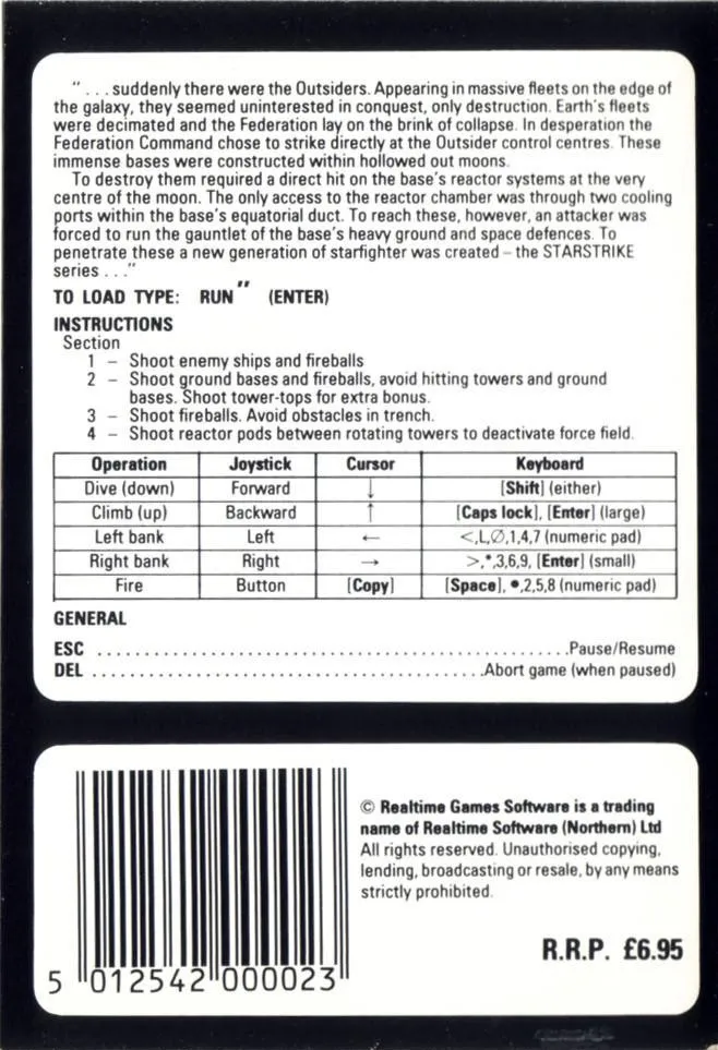 3D Starstrike box back