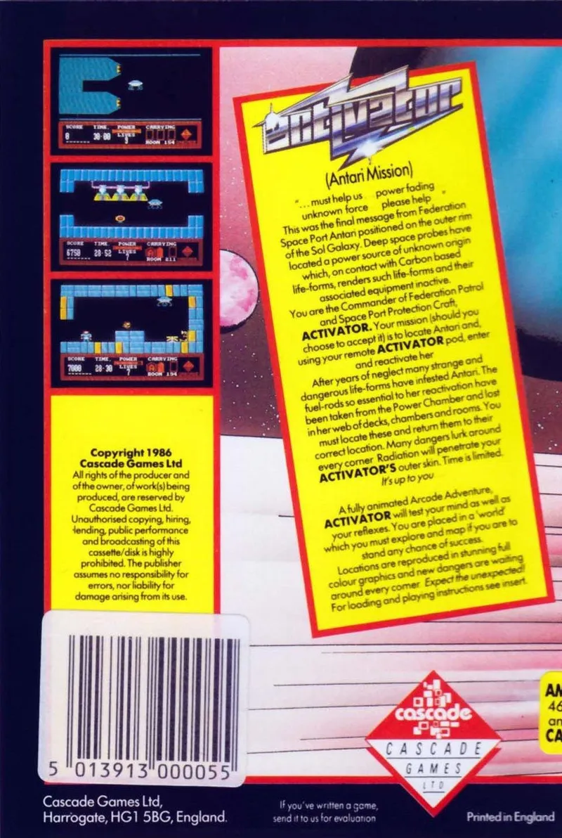 Activator box back